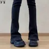 Mocasines negros de piel de oveja para mujer para ir al trabajo, zapatos sin cordones con suela gruesa y aumento de altura, zapatos Mary Jane para mujer