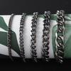 WISH Pulsera de Moda de Acero Inoxidable Personalizada Más Vendida Pulsera de Traje Fresada de Seis Caras Joyería Transfronteriza
