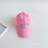 Gorra de béisbol de secado rápido para padres e hijos de verano, sombrero para el sol para exteriores, estampado de letras estilo coreano, transpirable, unisex, gorra fina de pico de pato
