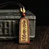 Oferta especial: Pulsera de Cinabrio con Token de Arena de Cristal Translúcido y Colgante de Paz, Collar Unisex, Joyería de Regalo al por Mayor para Año Zodiacal