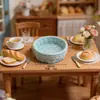 Cesta de Pão de Renda Simulada Bandeja de Resina Cena de Micro Paisagem Decoração de Casa de Bonecas Ímã de Geladeira DIY Materiais