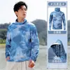 Roupa de Pesca em Malha de Seda Gelada, Roupa com Proteção Solar, Roupa Respirável de Verão com Proteção Solar para Pesca em Mar, Roupa de Proteção Solar de Novo Estilo Tendência para Exterior para Homens