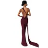 Vestido feminino estilo europeu e americano 2024 verão novo sexy sem costas plissado slim-fit sem mangas elegante vestido feminino