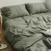 Conjunto de quatro peças de roupa de cama de 100 fios, lençol de baixo, capa de edredom 2,0 m Capa de edredom dupla, conjunto de três peças para cama