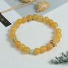 Pulsera de Cuentas de Calabaza de Seda de Oro Natural de Hotan, Xinjiang, Pulsera con Colgante de Calabaza de Jade de Color, Estilo Étnico de Celebridad de Internet, Mano de Jade