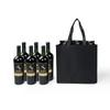 Bolsa no tejida bolsa para vino 1 2 3 4 6 bolsa de mano para vino compartimento bolsa de regalo logo