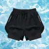 Nuevos Bañadores para Hombre Fitness Transpirables Deportivos Doble Capa Anti-Vergüenza Pantalones Cortos Deportivos de Playa
