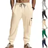 Pantalones Deportivos de Trabajo Casuales de Moda Europeos y Americanos para Hombre, Transfronterizos, Otoño e Invierno, Entrenamiento, Multibolsillos, Cremallera, Elásticos, Ajuste Delgado