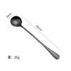 Colher de Aço Inoxidável 1010 Cabo Longo Colher de Ponta para Gelo Colher para Mexer Mel Colher de Sopa Espessada de Alta Aparência Colher de Bar Atacado