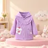 Impermeable Infantil Ropa Exterior Chaqueta de Plumas para Niñas Abrigo Impermeable Resistente a la Suciedad Chaqueta de Algodón para Niños Mediana y Grande Manga Larga Ropa Protectora para Guardería Otoño Invierno