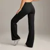 Calças de Yoga Cintura V Transfronteiriças Calças Esportivas de Perna Larga Europeias e Americanas Levanta Bumbum Cintura Alta Casuais Calças Flare Roupas Esportivas de Yoga Calças Compridas