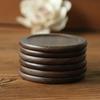 Juego de posavasos japoneses de nogal negro, tapete aislante de madera, posavasos creativos de madera para platillo de té, 6 piezas, tapete de haya