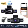 Grabadora de Conducción Transfronteriza con Cuatro Lentes, Visión Nocturna de Alta Definición 1080P, Grabación Cuatro Canales y Pantalla Simultánea, Grabadora DVR de Cuatro Canales para Coche