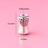Plata Pura S999 Mate Retro Estéreo Antiguo Palabra de Bendición Separadores de Cuentas Nube Auspiciosa Cuentas de Cubo Pulsera DIY Accesorios de Plata Cuentas de Plata