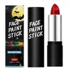 Palo de Pintura Facial 3.5g Rojo Fácil de Quitar No Daña la Piel Maquillaje de Halloween Color Rico Suave Fácil de Aplicar Uniformemente