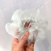Anillo para el cabello con perla de seersucker, anillo para el intestino grueso, accesorio para el cabello de moda europea y americana para niñas, nuevo producto de Corea.