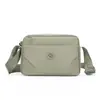 Nova bolsa feminina de tecido de nylon, bolsa transversal pequena multicamadas, bolsa de ombro masculina, casual, grande capacidade, leve, bolsa pequena