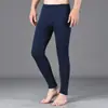 Pantalones largos para hombre de una sola pieza Pantalones cálidos gruesos para hombre de mediana edad talla grande finos pantalones de abrigo de invierno para ancianos