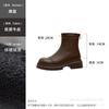Botines Cortos de Piel para Mujeres Menudas con Aumento Oculto de Altura de 8 cm, Botines Delgados de Suela Gruesa, Botas tipo Martin para Mujeres Menudas, con Forro de Felpa Añadido, En Stock