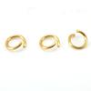 Fábrica en stock al por mayor chapado al vacío 18K acero inoxidable anillo abierto collar pulsera anillo de conexión accesorios de joyería DIY