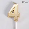 Vela Digital Dorada Vela de Cumpleaños Grande Vela de Cumpleaños Un Año Luna Llena Fiesta Infantil Pastel Paquete Enchufe