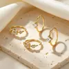 Anillo de Nariz de Plata de Ley S925 con Forma de Estrella y Circonita para Mujer, Estilo Europeo y Americano, Joyería para Nariz sin Perforación, Ear Cuff, Venta al por Mayor en Stock