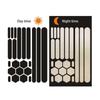 Pegatina reflectante negra universal para decoración de motocicletas y coches eléctricos, pegatina personalizada para arañazos en las cejas y las ruedas del maletero.