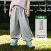 Roupas Infantis Amila 2026 Coleção de Verão Nova Calças Leves Respiráveis Anti-Mosquito de Cor Sólida para Crianças Calças Jogger para Meninos e Meninas