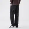 Calças casuais de primavera e verão para homens, calças jogger de corte solto, calças de moletom casuais estilo Hong Kong, novas calças casuais masculinas