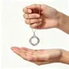 Colar Anel Geométrico Cruzado Cravejado com Diamantes Estilo Coreano para Mulheres, Moderno e Versátil, Mesmo Estilo de Celebridades da Internet, Corrente para Clavícula
