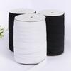 Banda Elástica Blanca y Negra para Cuadernos, Banda Elástica Plana para Pantalones, Faldas, Mangas, Accesorios de Ropa, Sábanas Ajustables, Banda Elástica para Correr
