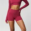 Conjunto de yoga ajustado sin espalda transfronterizo europeo y americano, ropa de fitness de secado rápido, pantalones cortos deportivos de manga corta para correr al aire libre y pantalones de yoga