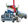 Camión de decoración de árbol de Navidad barco de vapor excavadora camión de bomberos jeep colgante regalo de fiesta de Navidad
