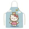 Delantal infantil HelloKitty, diseño de gato rosa, anti-manchas, delantal para adultos, venta directa de fábrica, baberos disponibles para venta al por mayor