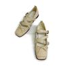 Zapatos Mary Jane con Punta de Cerdo para Mujer 2026 Primavera y Otoño Nuevos Zapatos de Ballet Retro de Punta Cuadrada Estilo Francés de Boca Baja Zapatos de Mujer con una Sola Correa