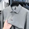 Camisa Polo Masculina de Manga Longa com Lapela 100% Algodão Casual Top Masculino Camiseta para Homens Primavera/Verão 2026