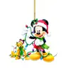 Transfronterizo Nuevo 0 Árbol de Navidad Colgante Acrílico Plano Mickey Mouse Adornos de Navidad Decoración Navideña