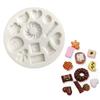 Natal boneco de gengibre doce círculo biscoito fondant silicone molde copo decoração do bolo de chocolate doces de cozimento doce forma