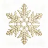 Decoraciones Navideñas 10cm Copos de Nieve, Copos de Nieve con Polvo de Plástico, Colgantes de Copo de Nieve Huecos para Decoración de Árbol de Navidad