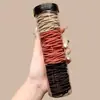 Goma para el pelo deportiva de niña Banda elástica para coleta Cuerda de pelo simple de color café Anillo para moño de primavera y verano Accesorio para el pelo de mujer