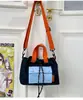 Bolsa de cubo casual con cordón de comercio exterior, Bolso de mano versátil y ligero de tela Oxford, Bolso de hombro cruzado, Bolso tote pequeño
