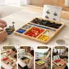 Bandeja de almacenamiento para bloques de juguete de madera maciza, tablero de almacenamiento compartimentado para accesorios de juguete ensamblados, bandeja organizadora para bloques de partículas pequeñas, personalizable