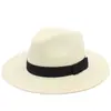 Sombrero de paja de verano a prueba de sol para hombres y mujeres, sombrero de copa Panamá a prueba de sol, sombrero de paja de ala ancha para playa, sombrero de viaje para playa