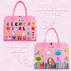 Tablero de Aprendizaje Infantil, Juguetes de Educación Temprana, Conocimientos Diarios, Vestirse, Cordones, Bolsa de Fieltro, Tablero de Actividades de Fieltro para Niños Pequeños