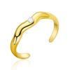 Diseño francés retro estilo INS anillo de incrustación irregular de oro de 18 quilates joyería de moda de lujo ligero anillo al por mayor mujeres