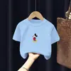 Camiseta Feminina Verão Roupa Infantil 2025 Nova Camiseta de Algodão Casual Infantil Camiseta de Verão Feminina