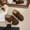 Zapatos Birkenstock Franceses de Suela Gruesa para Aumentar la Altura Interior para Mujer Ropa Exterior Nuevo Estilo Otoño 2026 Personas Bajas Zapatos Birkenstock Zuecos Medios de Punta Cerrada