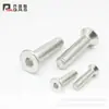 Tornillos de Cabeza Avellanada Hexagonal Jerry White Tornillos de Cabeza Plana Hexagonal Tornillos para Muebles M5m6m8