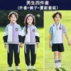 Uniforme de escuela primaria, cortavientos para niños, uniforme de clase de primer grado, conjunto de tres piezas para primavera y otoño, uniforme de jardín de infantes, conjunto de otoño e invierno