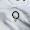 Goma para el pelo negra básica sin costuras y sin etiqueta, Cuerda para el pelo de alta elasticidad estilo coreano, Cuerda para el pelo de hilo grueso de 0.6, Accesorios para el pelo al por mayor